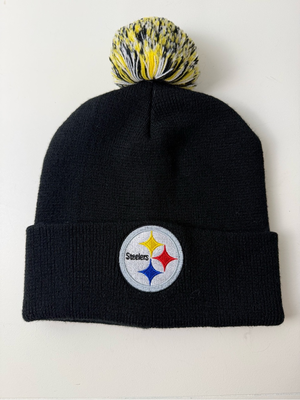 Pittsburgh Steelers NFL Bud Light Pom Pom Knit Beanie | Black Yellow